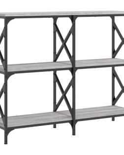 Szürke sonoma színű szerelt fa tálalóasztal 100 x 28 x 80,5 cm