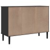 Senja fekete rattan hatású tálalószekrény 112 x 40 x 80 cm