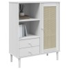 Senja fehér rattan hatású magasszekrény 90 x 40 x 112 cm