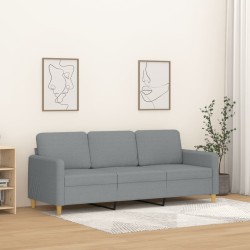 3 személyes világosszürke szövet kanapé 180 cm