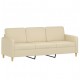 3 személyes krémszínű szövet kanapé 180 cm