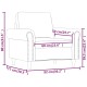 Fekete műbőr kanapéfotel 60 cm Fekete műbőr kanapéfotel 60 cm