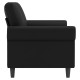 2 személyes fekete műbőr kanapé 140 cm