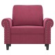 Bordó bársony kanapéfotel 60 cm