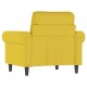 Sárga bársony kanapéfotel 60 cm