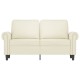 Kétszemélyes krémszínű bársony kanapé 120 cm