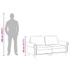Kétszemélyes világosszürke bársony kanapé 140 cm