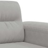 Kétszemélyes világosszürke mikroszálas szövetkanapé 120 cm