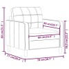 Krémszínű szövet kanapéfotel 60 cm