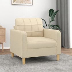 Krémszínű szövet kanapéfotel 60 cm