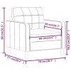 Krémszínű műbőr kanapéfotel 60 cm