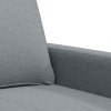 Kétszemélyes világosszürke szövetkanapé 120 cm