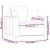 Világosszürke szövet kanapéfotel 60 cm