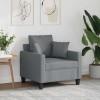Világosszürke szövet kanapéfotel 60 cm