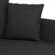 Fekete szövet kanapéfotel 60 cm