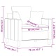 Sárga bársony kanapéfotel 60 cm Sárga bársony kanapéfotel 60 cm