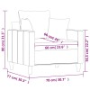 Krémszínű bársony kanapéfotel 60 cm