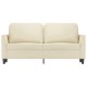2 személyes krémszínű műbőr kanapé 140 cm