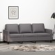 3 személyes szürke műbőr kanapé 180 cm