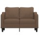 Kétszemélyes barna szövetkanapé 120 cm