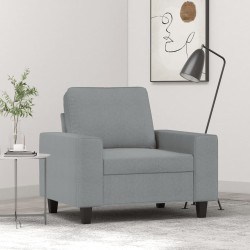 Világosszürke szövet kanapéfotel 60 cm