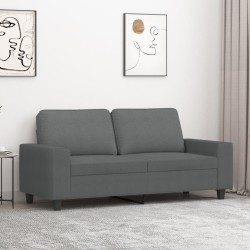Kétszemélyes sötétszürke szövetkanapé 140 cm