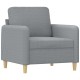 Világosszürke szövet kanapéfotel 60 cm Világosszürke szövet kanapéfotel 60 cm
