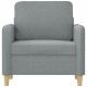 Világosszürke szövet kanapéfotel 60 cm Világosszürke szövet kanapéfotel 60 cm