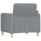 Világosszürke szövet kanapéfotel 60 cm Világosszürke szövet kanapéfotel 60 cm
