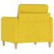 Világossárga szövet kanapéfotel 60 cm Világossárga szövet kanapéfotel 60 cm