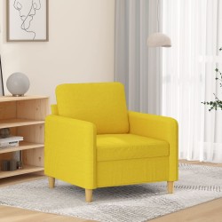 Világossárga szövet kanapéfotel 60 cm