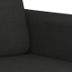 Kétszemélyes fekete szövetkanapé 120 cm
