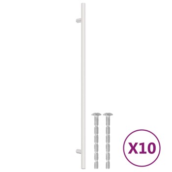10 db ezüst rozsdamentes acél szekrényfogantyú 320 mm