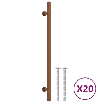 20 db bronz rozsdamentes acél szekrényfogantyú 224 mm