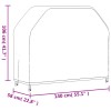 Fekete 420d oxford szövet grillsütőhuzat 140 x 58 x 106 cm