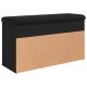 Fekete szerelt fa cipőtároló pad 82 x 32 x 45,5 cm