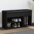 Fekete szerelt fa cipőtároló pad 82 x 32 x 45,5 cm