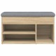 Sonoma tölgy színű szerelt fa cipőtároló pad 82 x 32 x 45,5 cm