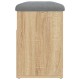 Sonoma tölgy színű szerelt fa cipőtároló pad 82 x 32 x 45,5 cm