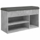 Betonszürke szerelt fa cipőtároló pad 82 x 32 x 45,5 cm
