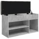 Betonszürke szerelt fa cipőtároló pad 82 x 32 x 45,5 cm