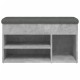 Betonszürke szerelt fa cipőtároló pad 82 x 32 x 45,5 cm