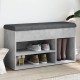 Betonszürke szerelt fa cipőtároló pad 82 x 32 x 45,5 cm
