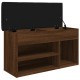 Barna tölgy színű szerelt fa cipőtároló pad 82 x 32 x 45,5 cm Barna tölgy színű szerelt fa cipőtároló pad 82 x 32 x 45,5 cm