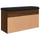 Barna tölgy színű szerelt fa cipőtároló pad 82 x 32 x 45,5 cm Barna tölgy színű szerelt fa cipőtároló pad 82 x 32 x 45,5 cm