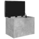 Betonszürke szerelt fa tárolópad 62 x 42 x 45 cm
