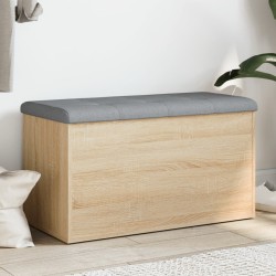 Sonoma tölgy színű szerelt fa tárolópad 82 x 42 x 45 cm