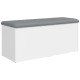 Fehér szerelt fa tárolópad 102 x 42 x 45 cm Fehér szerelt fa tárolópad 102 x 42 x 45 cm