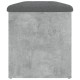 Betonszürke szerelt fa tárolópad 102 x 42 x 45 cm