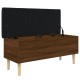 Barna tölgy színű szerelt fa tárolópad 102x42x46 cm